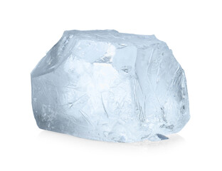 Fototapeta premium One piece of clear ice isolated on white