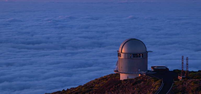 Atardecer desde el Roque de Los Muchachos en la isla de La Palma.