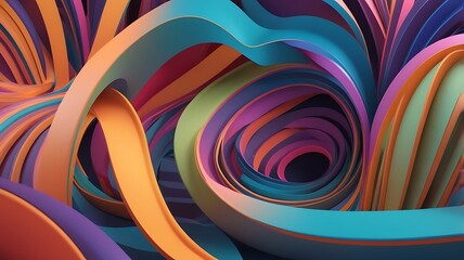 Modern geometric colorful design with seamless waves texture in 4k