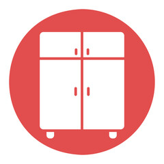 Cupboard vector icon. Furniture sign