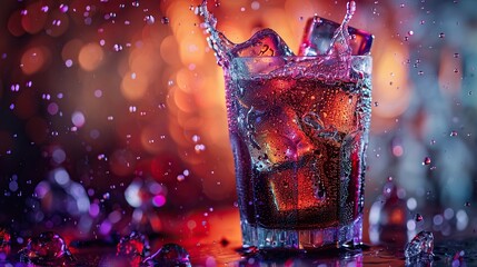  Dynamic Soda Splashes in Glasses. Photo of Soda Drinks

Description: Photos showcasing dynamic splashes of soda in glasses, with vibrant backgrounds and sparkling details.