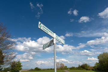 Fahrradwegweiser, Insel Borkum