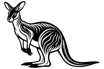 kangaroo vector silhouette illustration