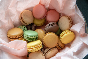 macaroons on a napkin