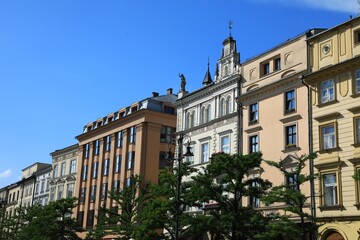 Main Square Krakow (Rynek Glowny Square). Built in the 13th century, the medieval market square is the largest in Europe