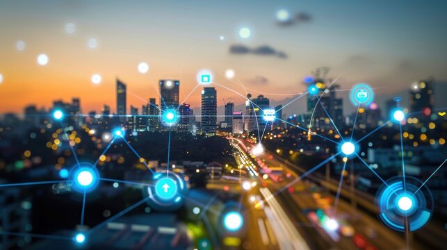 A smart city traffic management center using realtime data to control traffic flow and public transport