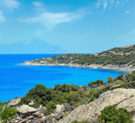 Summer sea coast (Halkidiki, Greece).