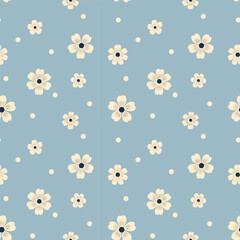 Seamless floral pattern. Background in small flowers for textiles, fabrics, cotton fabric, covers, wallpaper, print, gift wrapping, postcard, scrapbooking.
