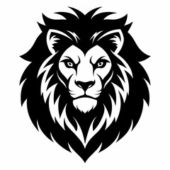 Black vector of a lion's head