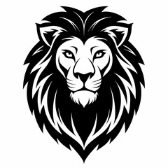 Black vector of a lion's head