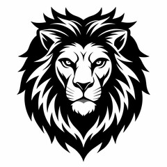 Black vector of a lion's head