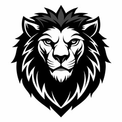 Black vector of a lion's head