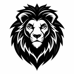 Black vector of a lion's head