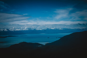 Alaskan Coastal Mountains Aerial View