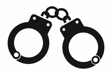 handcuffs crime vector illustration