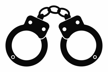 handcuffs crime vector illustration