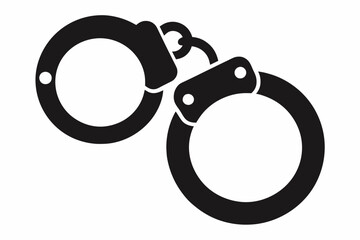 handcuffs crime vector illustration