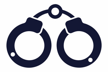 handcuffs crime vector illustration