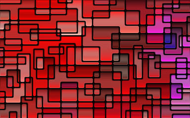 abstract vector stained-glass mosaic background - red