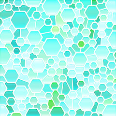 abstract vector stained-glass mosaic background - light blue