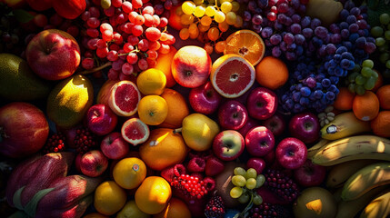 Assorted Citrus fruits texture background