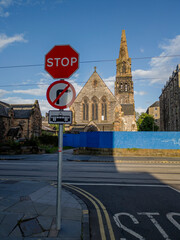 'STOP' Traffic Sign, Leith, Edinburgh, Scotland