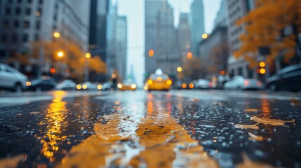 Close-Up of Modern Urban City Walk and Skyline with Ample White Space Highlighting Business and Finance Themes