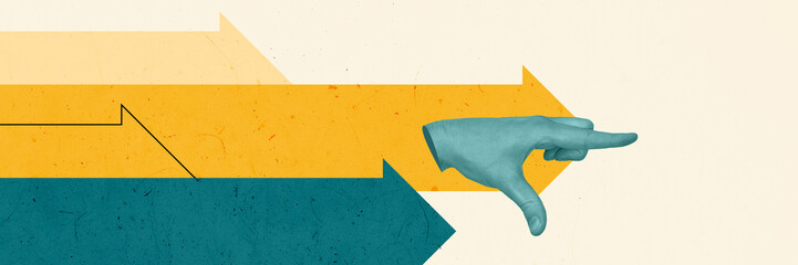 Business Concept Creative Art Collage Modern Design Clip Art Texture Background Copy Space Poster Banner