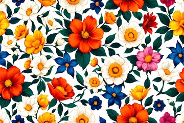 seamless pattern with flowers