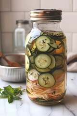  Chilled cucumber and mint water