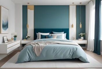 white and gold theme modern interior