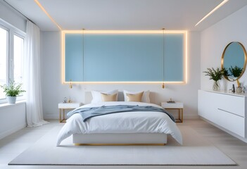 white and gold theme modern interior