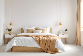 white and gold theme modern interior
