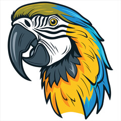 Parrot flat vector illustration Parrot cartoon   vector illustration