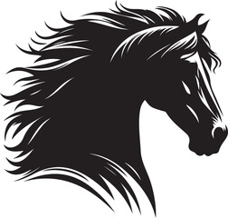 High-Quality Horse Head Vector Illustration for Logos, T-Shirt Designs, Posters, Print Files, and More.