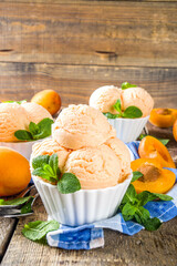 Sweet apricot ice cream