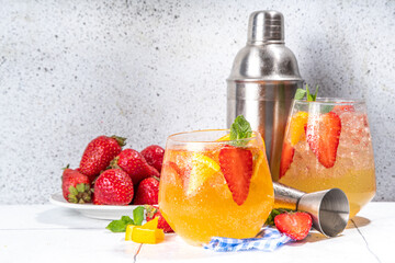 Summer fruit berry sangria