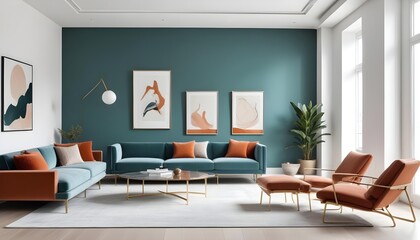white and gold theme modern interior