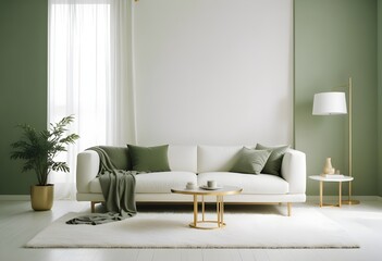 white and gold theme modern interior