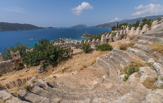Few from simena castle to the kekova coast.