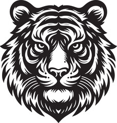 Tiger head sketch hand drawn Vector illustration 