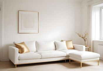 white and gold theme modern interior