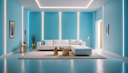 white and gold theme modern interior