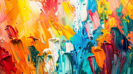 Colorful and Bright Children's Art Gallery Scene