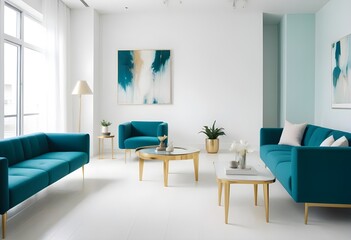 white and gold theme modern interior