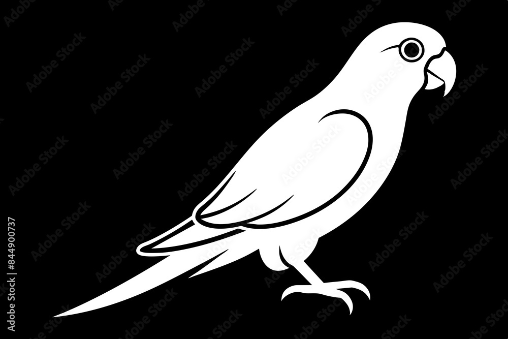 Wall mural parrot bird silhouette vector illustration