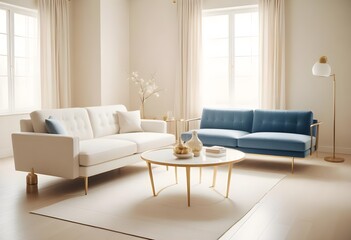 white and gold theme modern interior