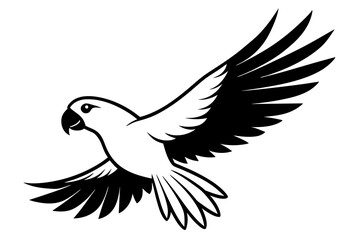 parrot bird silhouette vector illustration