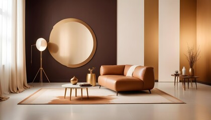 white and gold theme modern interior