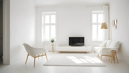 white and gold theme modern interior